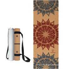 Yugland OEM Service Natural Rubber Back Eco Cork Yoga Mat For Exerciser Non-slip Yoga Mat Eco Friendly